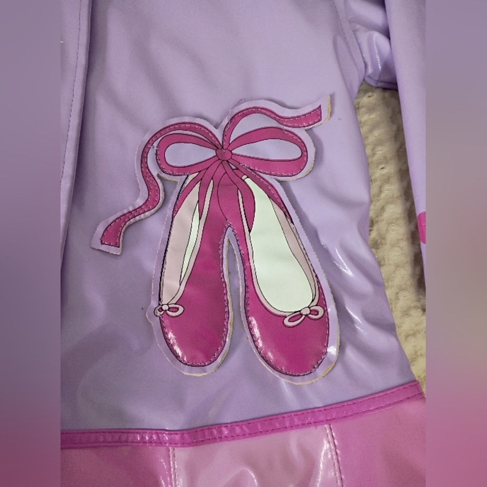 Kidorable Purple and Pink Ballerina Raincoat - Picture 4 of 10